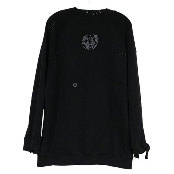 TTSWTRS  Logo Crew Neck Black Sweatshirt UNIFIT Distressed - Picture 6 of 11